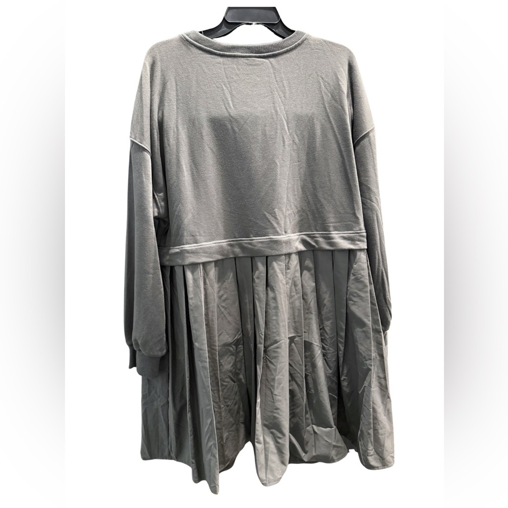 Women’s Gray Oversized Sweatshirt Dress - Picture 3 of 3
